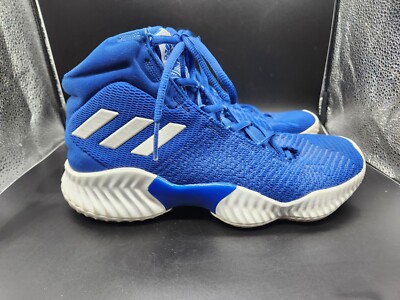 Adidas Bounce Basketball CLU Mens 7 Blue White Lace up Rubber Flex Grove 