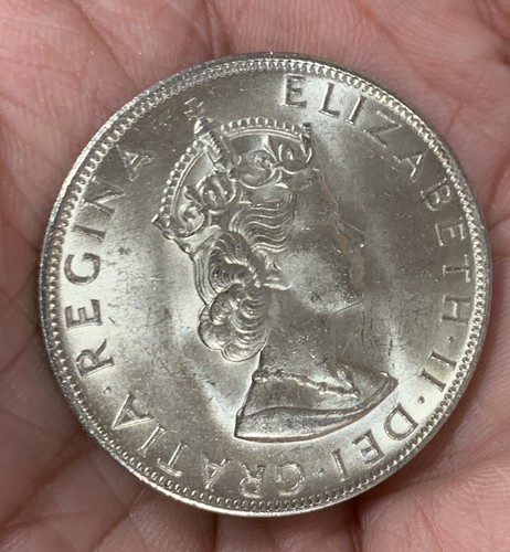 Bermuda 1964 big silver crown NICE!