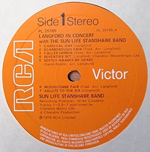 Sun Life Stanshawe Band - LP - Langford In Concert - 1978 - RCA PL 25185 - EX/EX - Bild 3 von 3