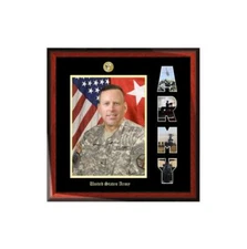 Army Picture Frame with US Army Collage Letter Military Wall Photo Plaque Soldie