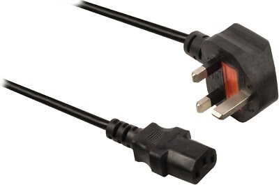 UK Netzstecker auf IEC C13 Stromkabel 2 m UK Stecker auf IEC-320 C13 Stromkabel schwarz