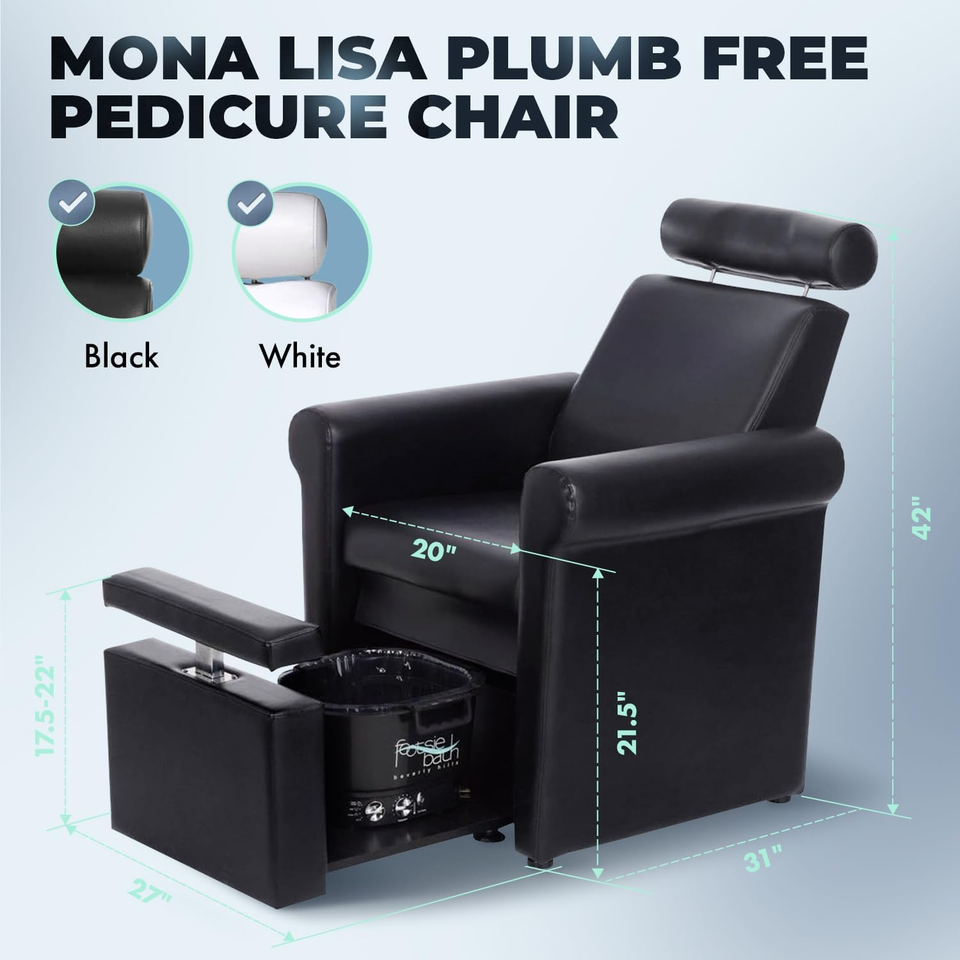 Salon & Spa Equipment Mona Lisa Plumb Free Pedicure Chair No Plumbing