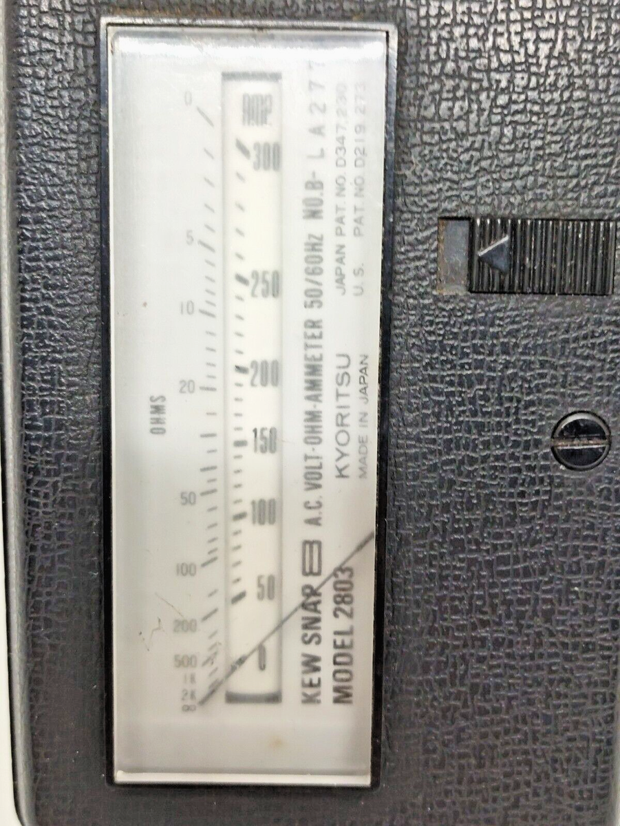 Vintage Kyoritsu Kew Snap Model 2803 AC Volt Analogue Clamp Vintage Kyoritsu Kew Snap Model 2803 AC Volt Analogue Clamp