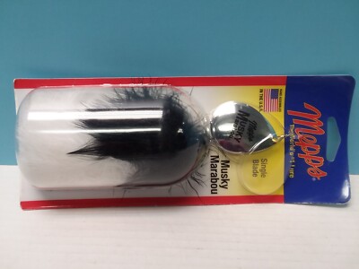Mepps - Musky Marabou Single Blade Spinner - Black & White - 1-1/4oz MM7T S-BW