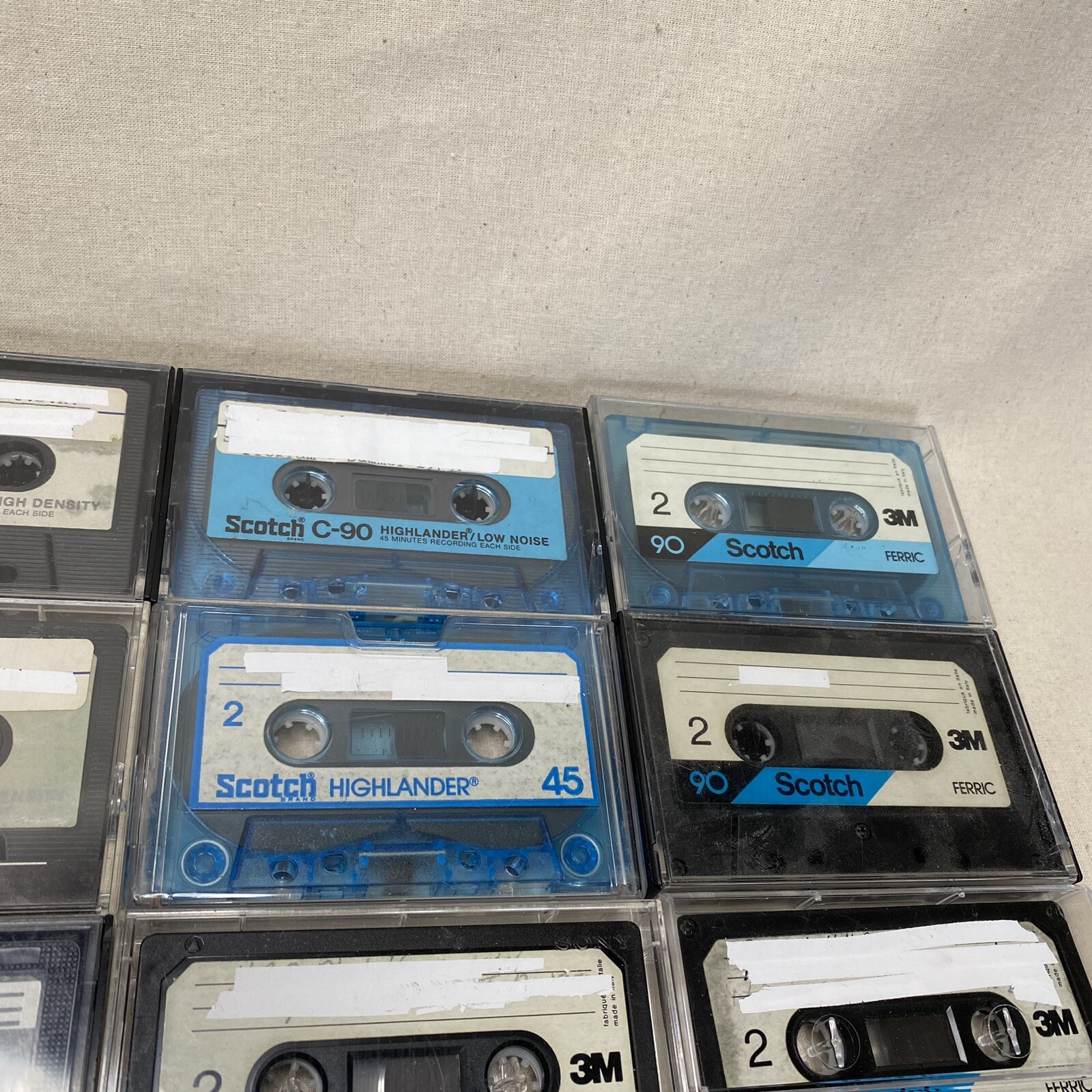 17x Scotch Blank Cassette Tapes 3M 90 60 Mins Used Pre Record