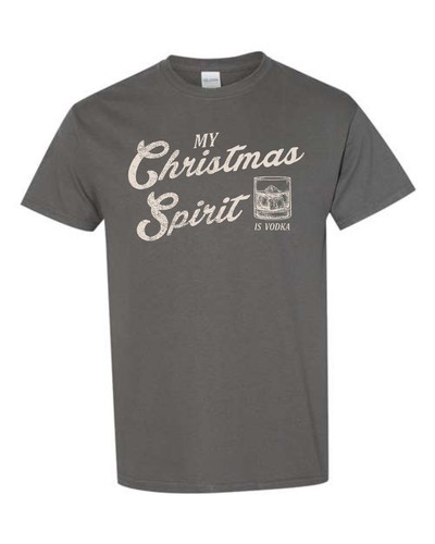 Camiseta My Christmas Spirit is Vodka Merry Holiday Unsex 099 - Imagen 11 de 49