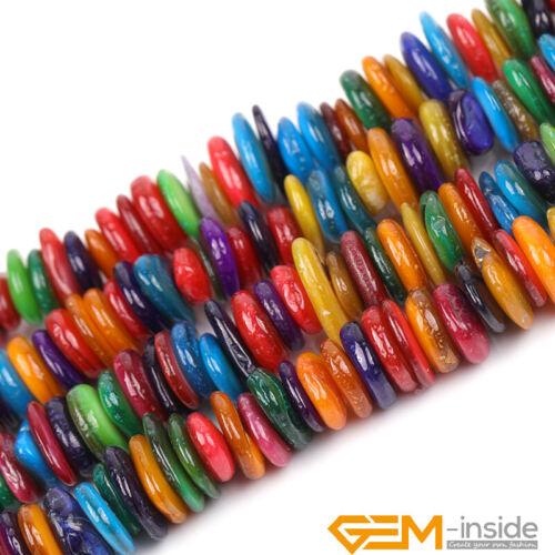 Colorful Shell MOP Chips Gemstone Loose Spacer Beads For Jewelry Making 15"& 34" - Foto 4 di 31