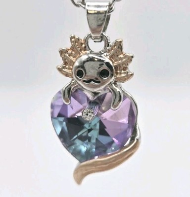 Axolotl Love Pendant Necklace