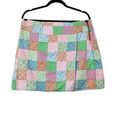 Vineyard Vines Womens Pink Green Patchwork Mini Skirt Size 14