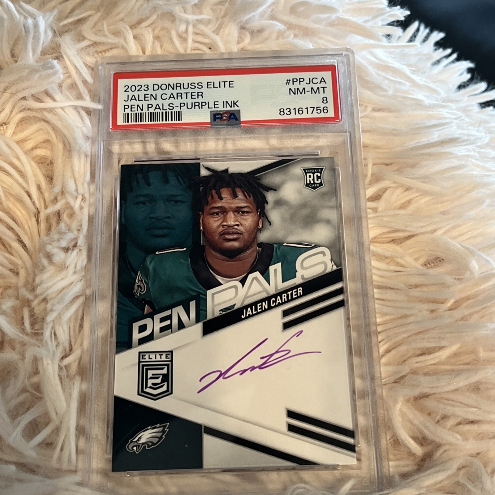 Jalen Carter Panini Donruss Elite Pen Pals #PPJCA Purple Ink