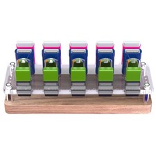 Walnut Wooden Memory Case and Storage Box - 20 USB Slots Holder Desk, Flash D...