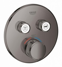 GROHE 29137A00 Grohtherm Valve Trim 6.22" Hard Graphite 7.7GPM Thermostatic