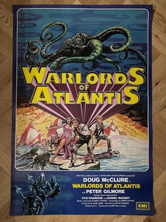 Warlords of Atlantis Original British Film Movie Poster 1978 Sci Fi Horror