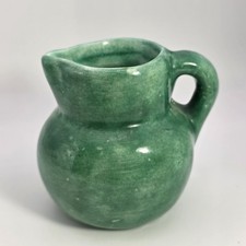 Miniature Green Studio Pottery Pitcher Signed...