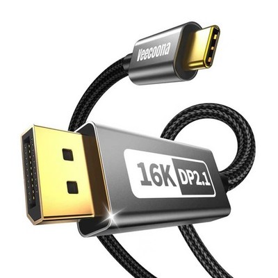 USB-C to DisplayPort 2.1 Cable 3FT - 40Gbps, 16K-30Hz, 240Hz Refresh Rate
