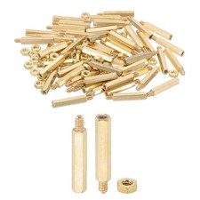 M2X14mm+3mm Standoff Screws, 100Pcs Male to Female Hex Brass