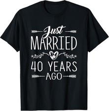 40th Wedding Anniversary Married Couple Husband Wife Parents T-Shirt