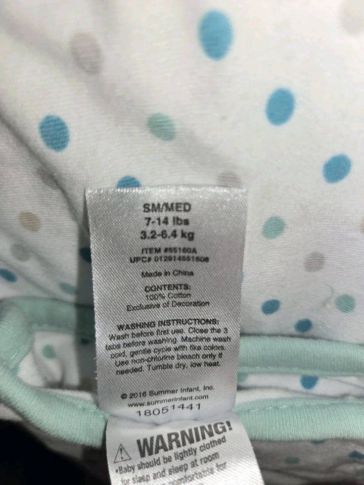 Swaddles infantis de verão - pequeno/médio, 7-14 libras) conjunto de 3 - Imagem 4 de 4