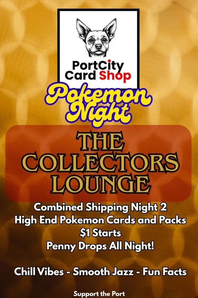 PortCity Pokemon Night: The Collectors Lounge - Pokemon w/ $1 Starts