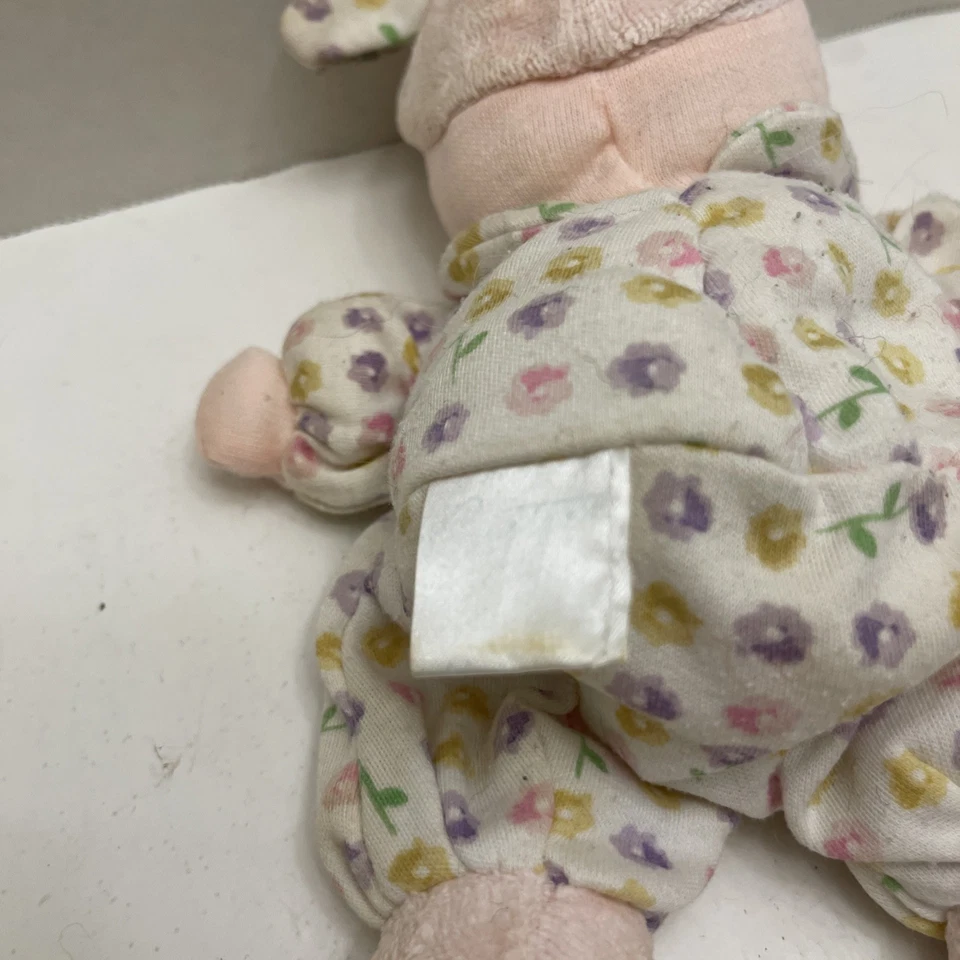 De colección Carters Bebé Niña Muñeca Flor Sonajero Peluche Tela Nudo Sombrero Pelo Marrón Foto 4 de 4