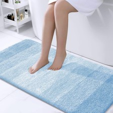 OLANLY Bathroom Runner Rugs Mat 44x24, Extra Soft 44" X 24", Sky Blue