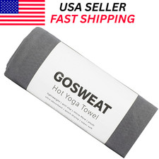 Non-Slip Hot Yoga Towel 26.50" x 72.00" Hail Gray Large Yoga Biking Gym Mat