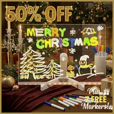 2025 New LED Note Board with Colors, Light Up Acrylic Message Board