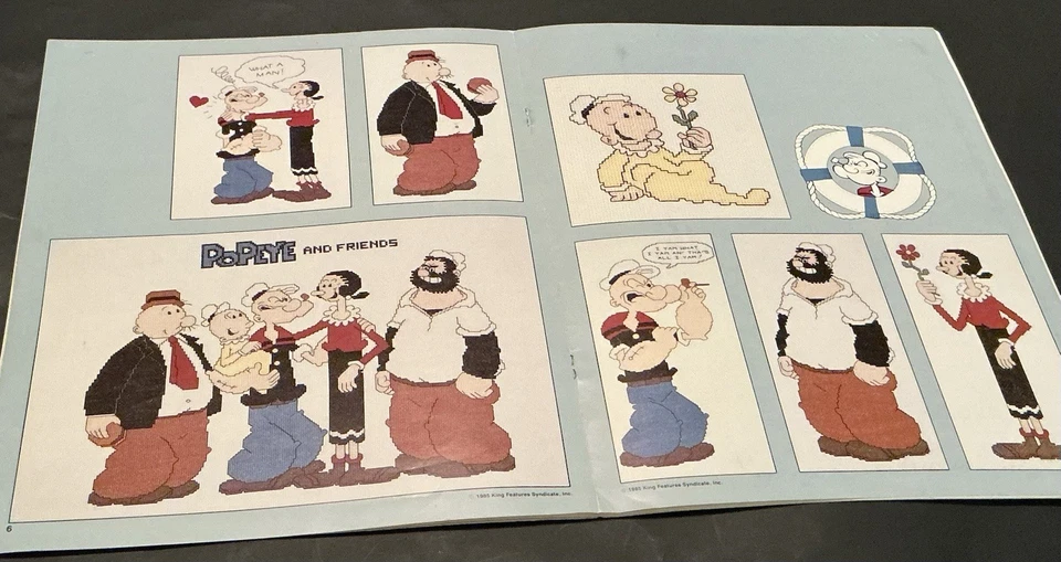 Popeye & Friends Counted Cross Stitch Debra Designs 1985 Patterns Booklet - Image 3 of 4