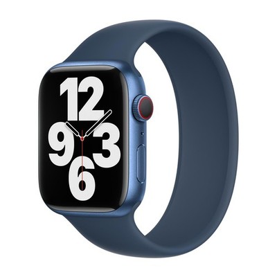 Silikon Solo Loop für  Apple Watch | 38/40/41/42 mm - Größe 6 - Abyss Blue