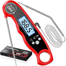 Digital Meat Thermometer Instant Read Dual Probe BBQ Grill Kitchen Tool