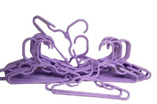 12 LAVENDER Doll Clothes Hangers 1 Dozen FOR American Girl Debs