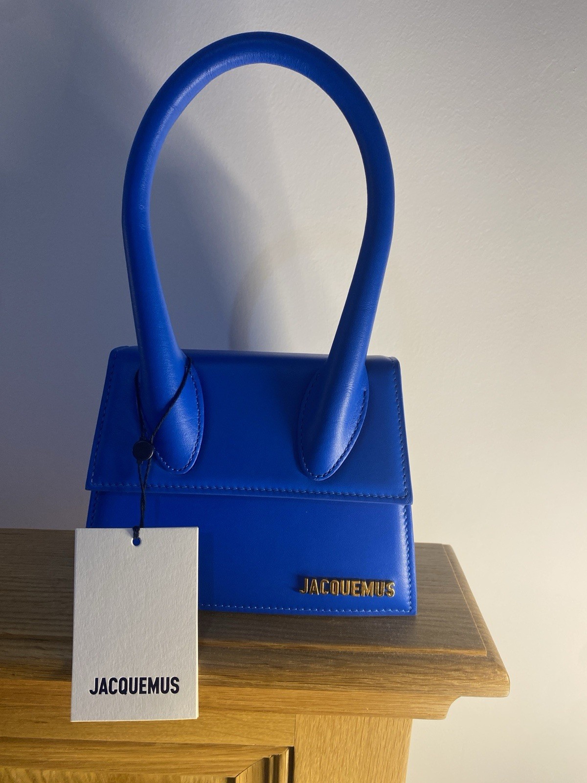 Authentic Jacquemus le chiquito Moyen Leather Top Handle Bag