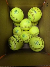 1 Dozen Used AD Starr 12" 52/300 USA/ASA Tattoo BP Softballs