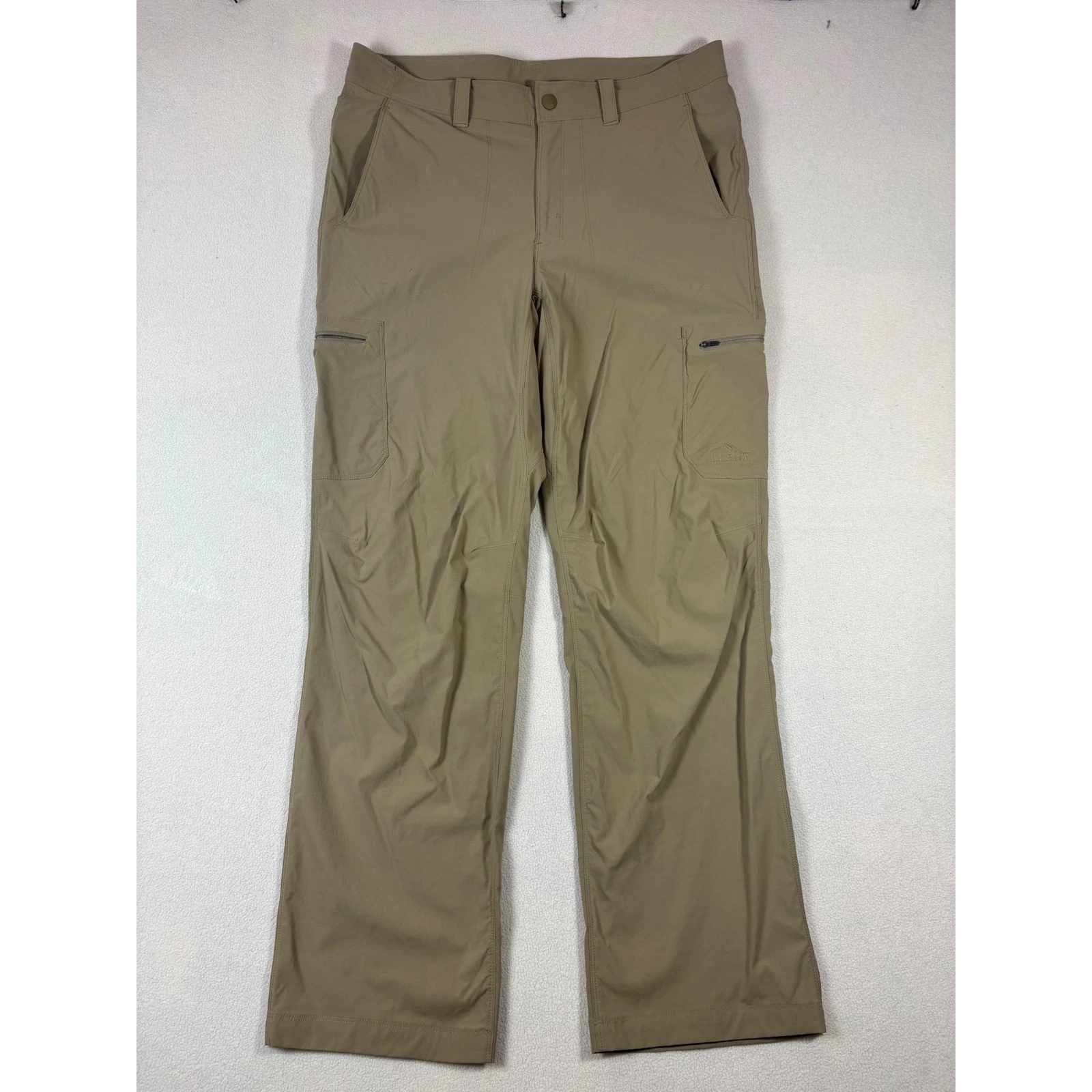 LL Bean Mens Cresta Hiking Pants Khaki Tan Cargo Stretch 34x32 506421
Opens in a new window or tab
