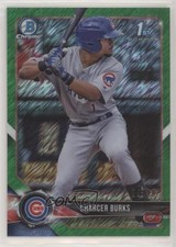 2018 Bowman Chrome Prospects Green Shimmer Refractor 24/99 Charcer Burks s3g