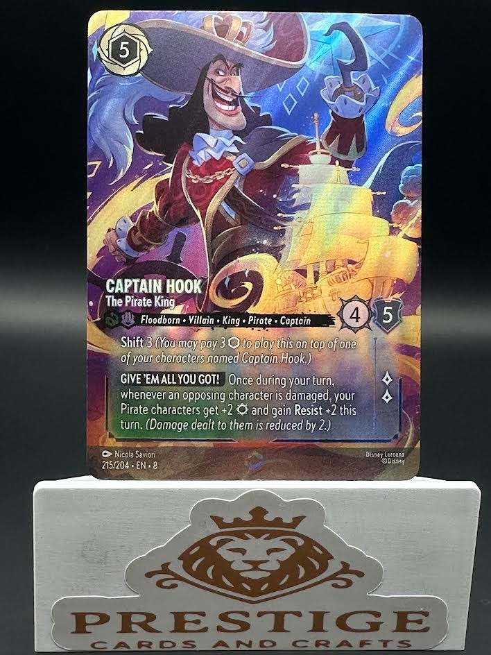 CAPTAIN HOOK The Pirate King ENCHANTED! Disney Lorcana REIGN OF JAFAR  215/204