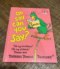 Oh Say Can You Say? by Seuss 1979 Hardcover First Edition Print - Very Good Cond