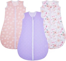 Lilian&Gema Baby Sleep Sack Unisex Sleeping Bag 0.5 Large, Pink Flower 