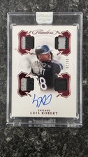 2020 PANINI FLAWLESS LUIS ROBERT QUAD PATCH SIGNATURES RUBY 6/20 MEM AUTO RC