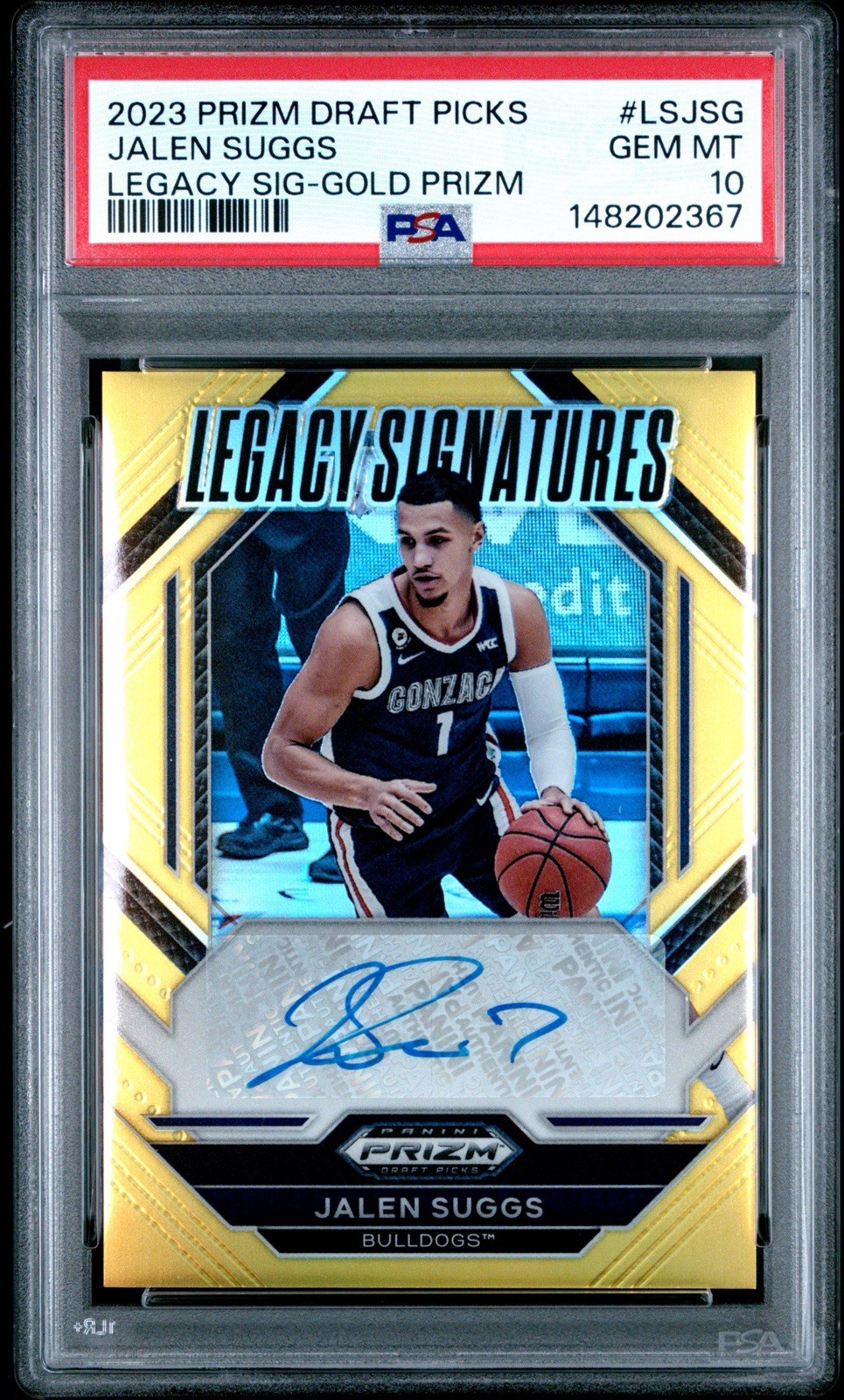 2023 Panini Prizm Draft Picks Legacy Signatures Jalen Suggs Auto /10 GOLD PSA10