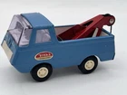 Vintage 1970s Mini Toy Tonka Blue Pressed Steel Wrecker Tow Truck