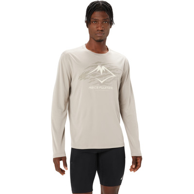 Longsleeve Herren, ASICS Fujitrail Logo LS Top, Grau