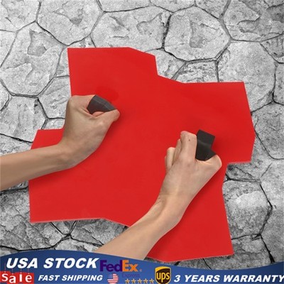 FLOWER RUBBER Concrete Stamp Stone Texture Mat Imprint Printing Cement Sidewalk