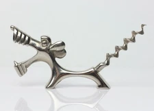 Karl Hagenauer Terrier Brass Corkscrew Bottle Opener, Austria, 1930