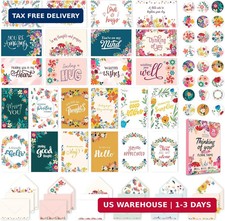 Decorably 24 Pack 6x4in Floral Assorted Thinking of You Cards with Envelopes and