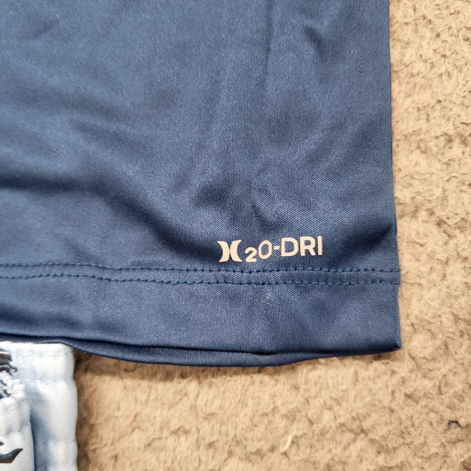 Nuevo traje de baño y sombrero Hurley 3 piezas para niños 12M azul lil tiburón UPF 50+ H2O-DRI Foto 3 de 4