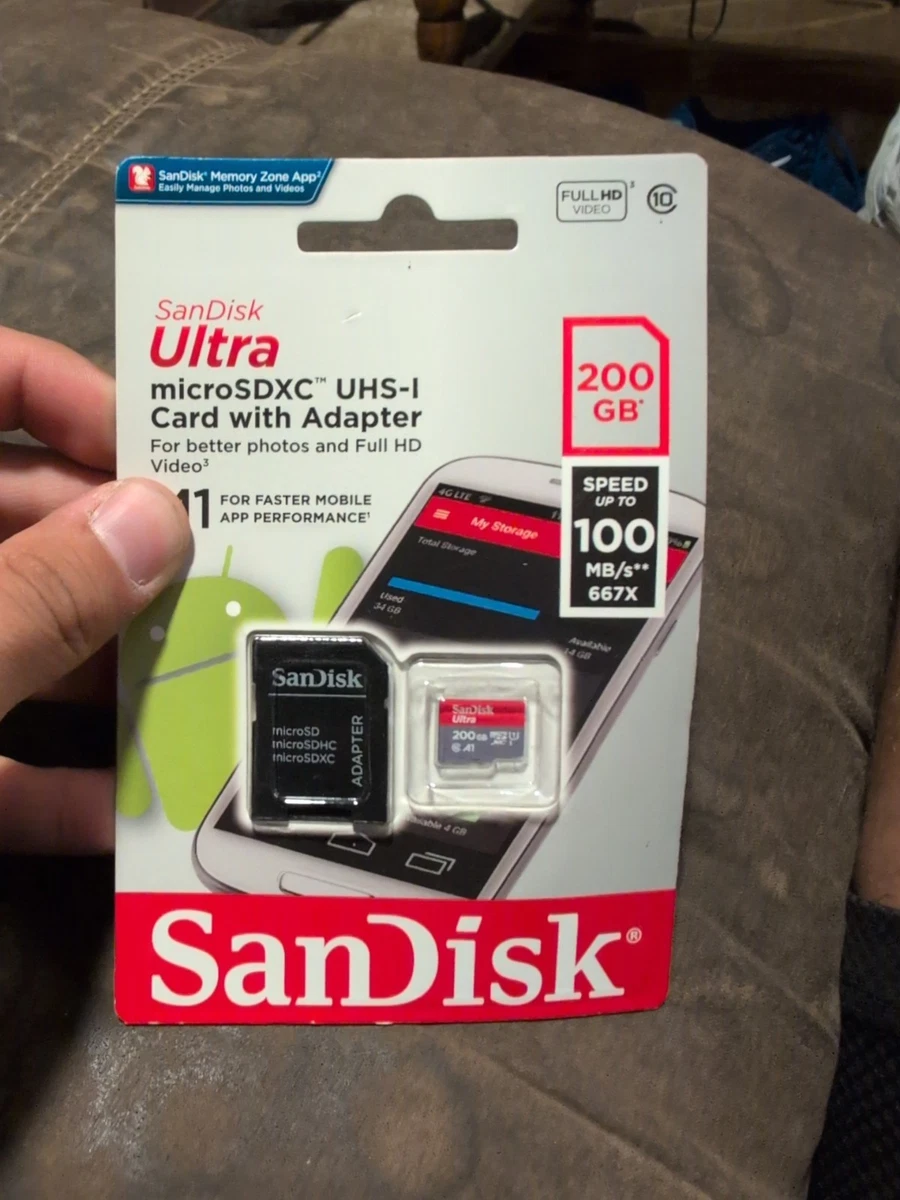 SanDisk MicroSD Memory Cards 200 GB Storage Capacity for sale | eBay SanDisk MicroSD Memory Cards 200 GB Storage Capacity for sale | eBay