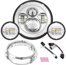 Compatible with H Arley Motorcycle 7 Inch Head Light Fog Lights Combo, Compatibl