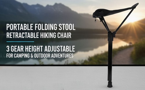 Portable Folding Stool Retractable Hiking Chair One Leg Stool For Camping O MKYV - Picture 4 of 24