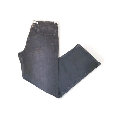 Levi Strauss Signature Black Denim Jeans, Men's Loose Ample, Size 34x30, Zip Up